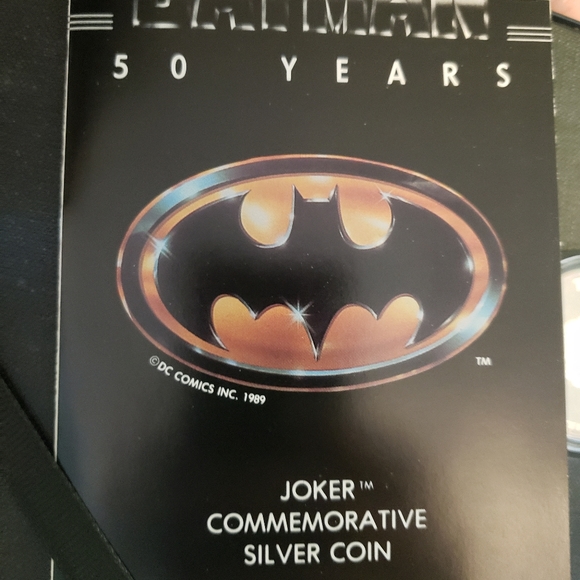 Batman 50th Anniversary Silver Coin - THE JOKER - Picture 3 of 3